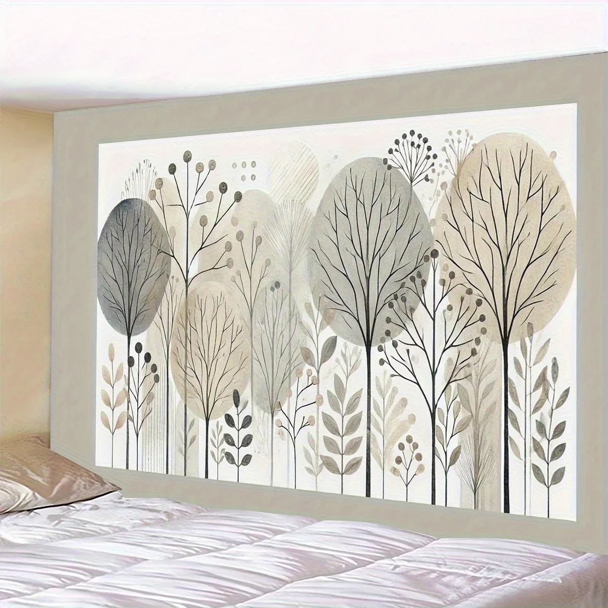 Tree Scene Polyester Wall Tapestry 3