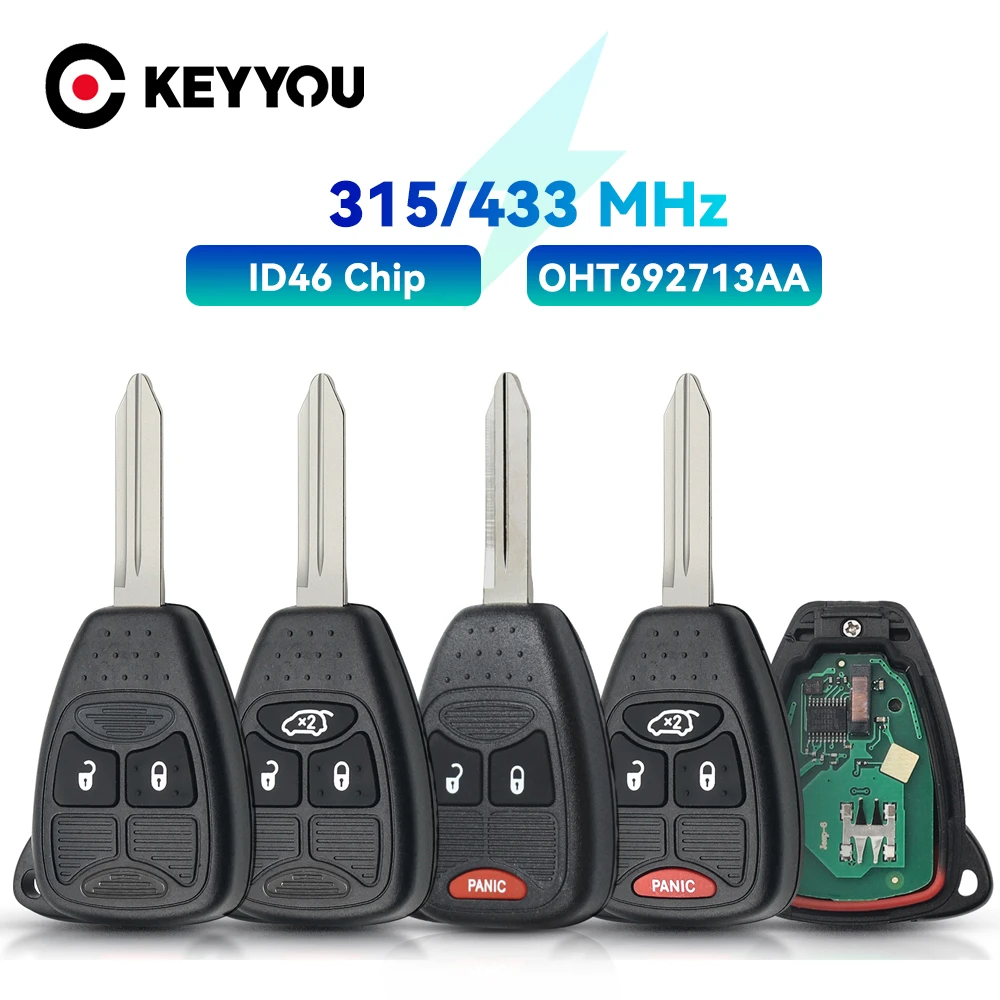 KEYYOU OHT692713AA Remote Key 315MHZ For JEEP Compass Commander Patriot  Grand Cherokee Liberty Wrangler ID46 Chip Control Alarm|Car Key| -  AliExpress