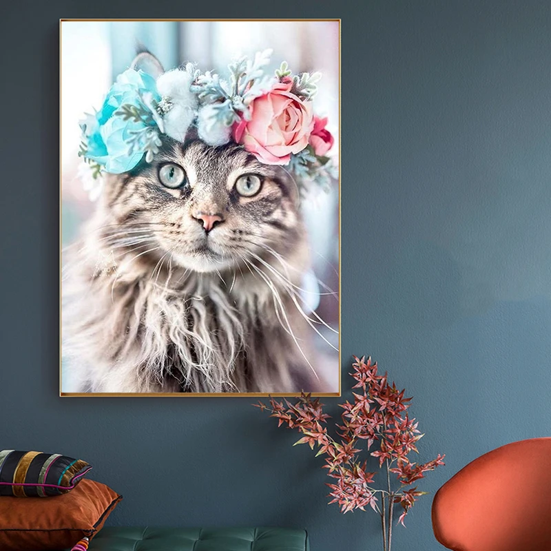 Diamond Painting Cute Cat  5d Diamond Painting Cute Cat - Diamond