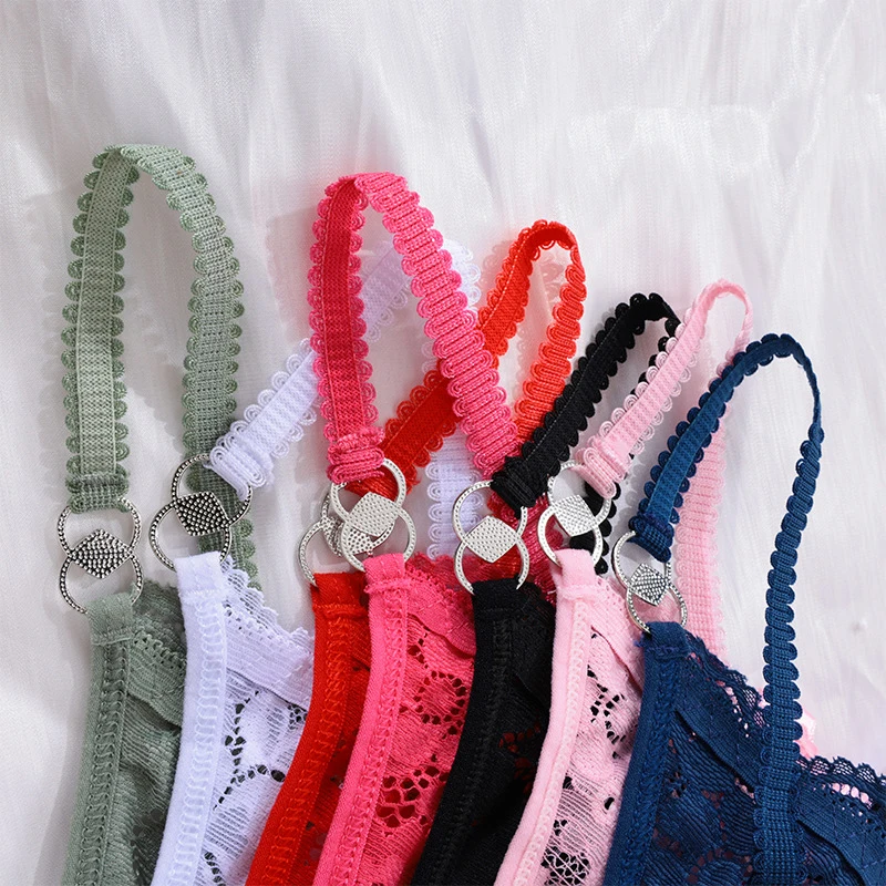 Meet&rsquo;r Women Lace Panties Sexy Low Waist G String Thong Femal Metal Decoration Elasticity Lingerie T-Back Underwear women panties female underwear lace panties womens underwear