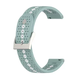 Enhanced Sports Silicone Watch Strap - Durable Replacement Wristband Bracelet Accessories for 20  SUUNTO 3 (Moss White)
