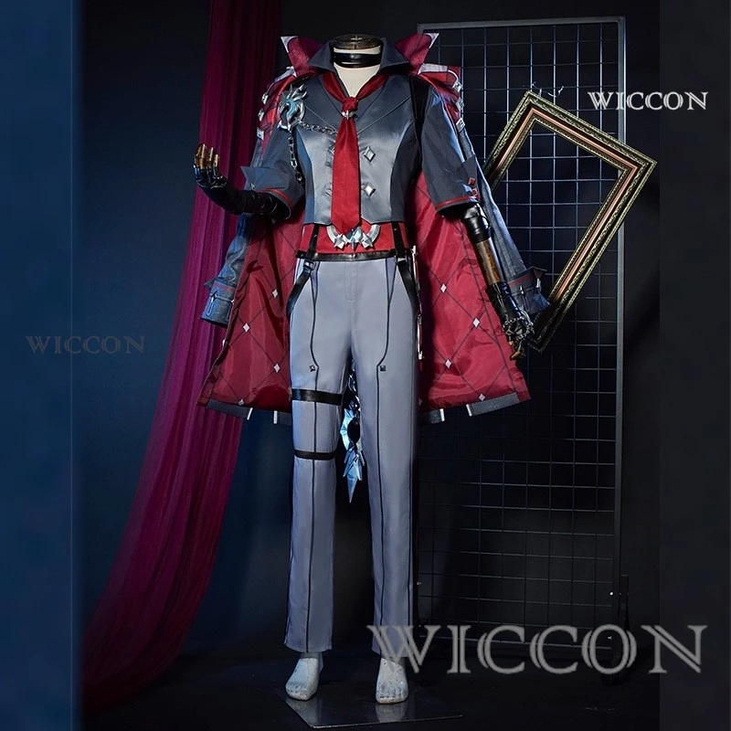 Wriothesley Cosplay Cosutme Game Genshin Impact Wriothesley Kostuum Night 'S Huiveringwekkende Gehuil Cosplay En Cosplay Pruik Van Hoge Kwaliteit