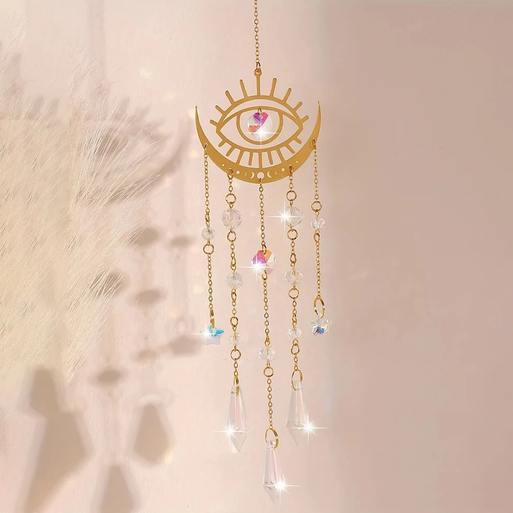 Crystal Pendant Sun Catcher 1PC Outdoor Garden Hanging Ornament Room Ceiling Hanging Ornament