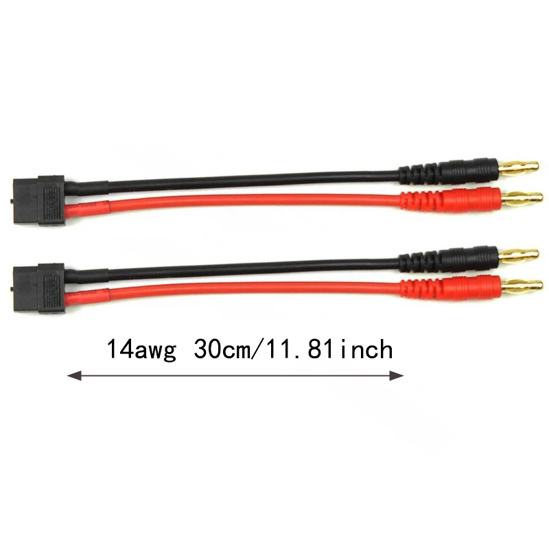 QWinOut Cavo Di Ricarica Da Banana 4mm A XT60 Femmina – 15 Cm, 14 AWG, Per Caricabatterie B6. Adattatore T Dean Maschio Incluso.