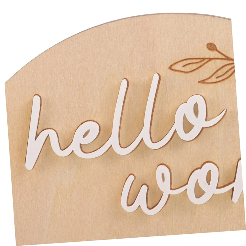 6PCS Bulletin Board Pendant Commemorative Plaque Wooden Name Announcements Announcement Board Announcement Round Wood