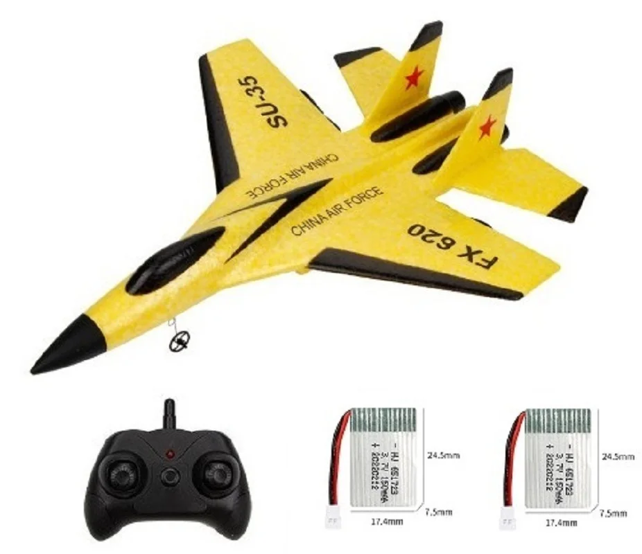 리모컨 비행 모델 글라이더 비행기, SU35 RC 비행기, FX620 FX622, 2.4G, LED 조명, 항공기 폼 장난감, 어린이 선물