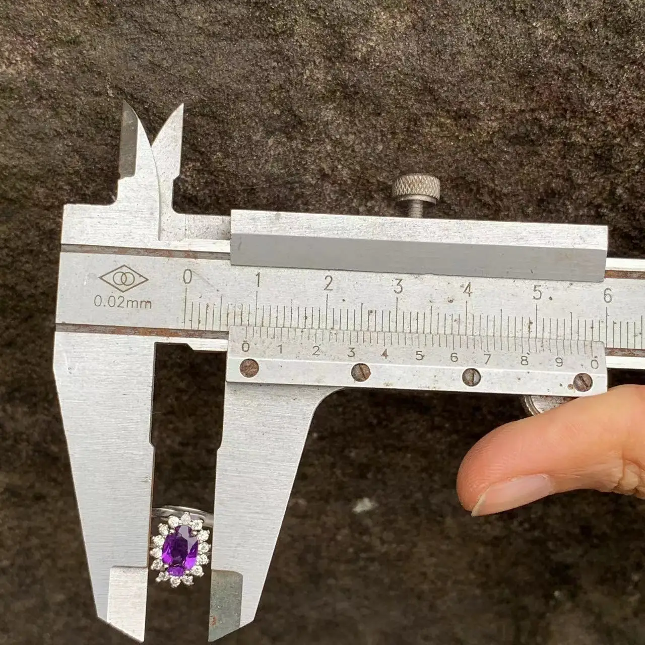 MM Natural Amethyst Ring Adjustable Female Ring Jewelry for Women Gift Wholesale High Quality Vintage Fine