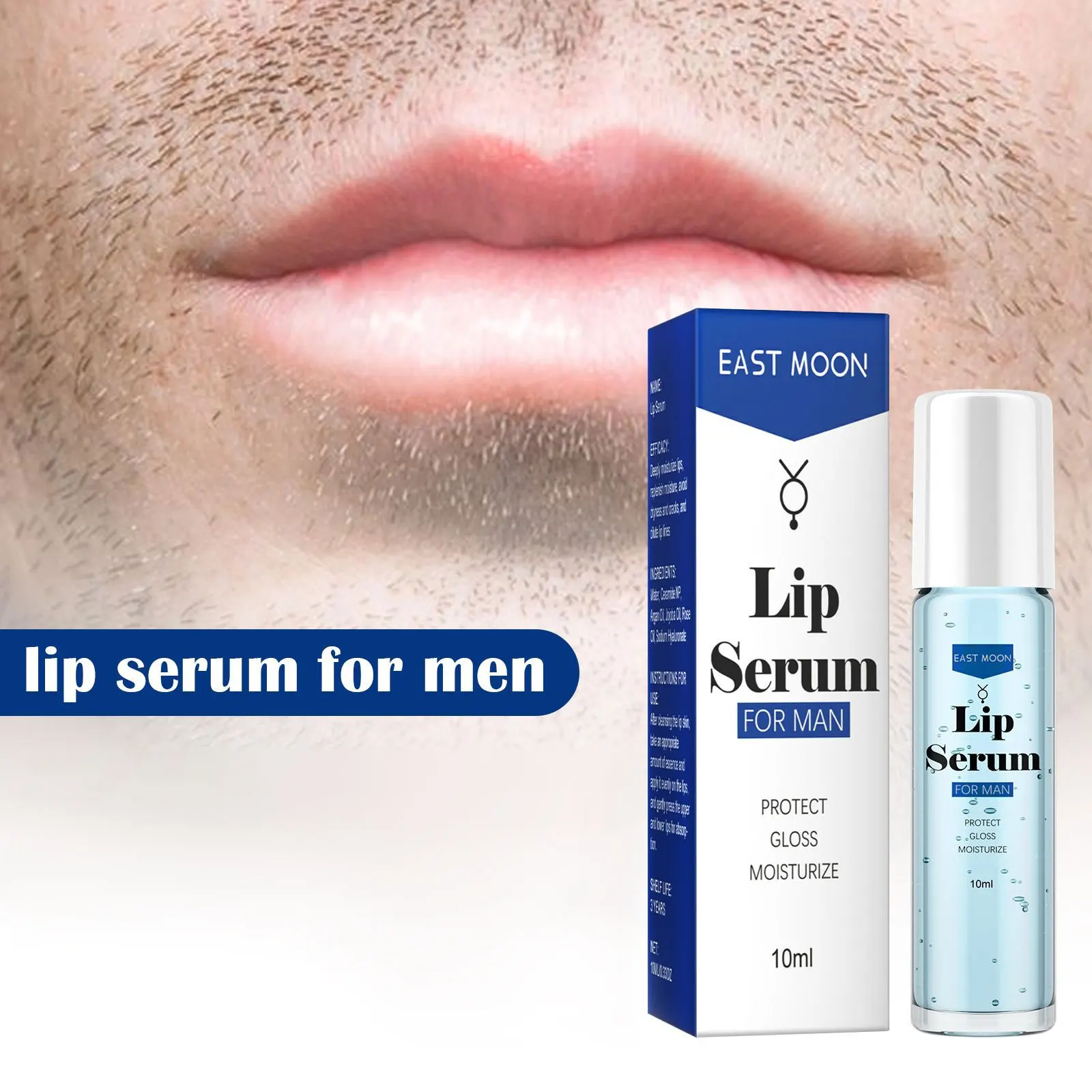 Men Lip Essential Serum Reducing Fine Lines Increase Elasticity Deeply Moisturizing Improving Dryness Hyaluronic Lip Care Liquid 3