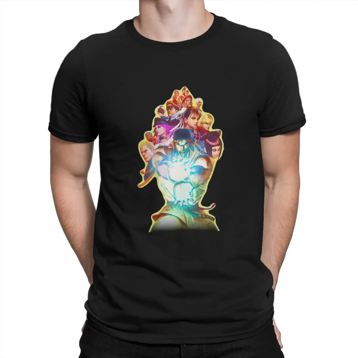 

Street Fighter Clan of Art T Shirt Vintage Homme Men's Tshirt O-Neck Streetwear