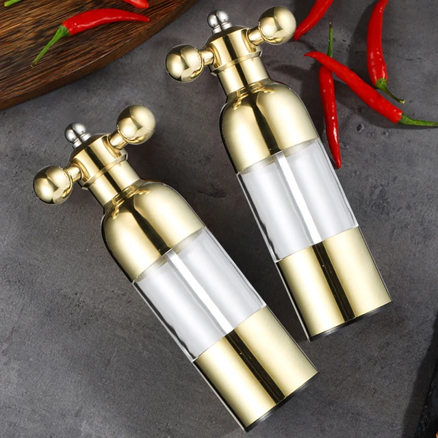 Stainless Steel Adjustable Manual Salt Grinder Pepper Grinder Ceramic Core  Hand Tools Kitchen Small Tools Spice Glass Bottles - AliExpress
