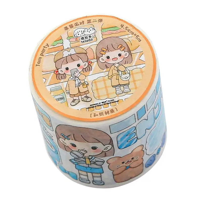 

Retro Hand Account Tape Roll Kawaii Masking Tape Stationery Journal Supplies Scrapbooking Decorative Adhesive Tape