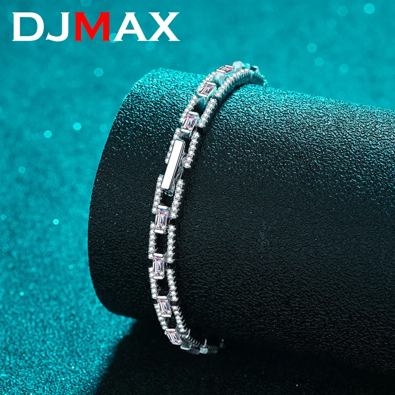 Sterling Silver Men's Diamond Bracelet 3.5 ct