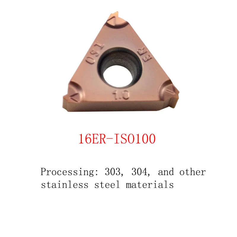 10PCS CNC 외부 스레드 카바이드 인서트 16 IR 16 ER 내부 스레드 선택 터닝 인서트 스테인레스 스틸 용 블레이드