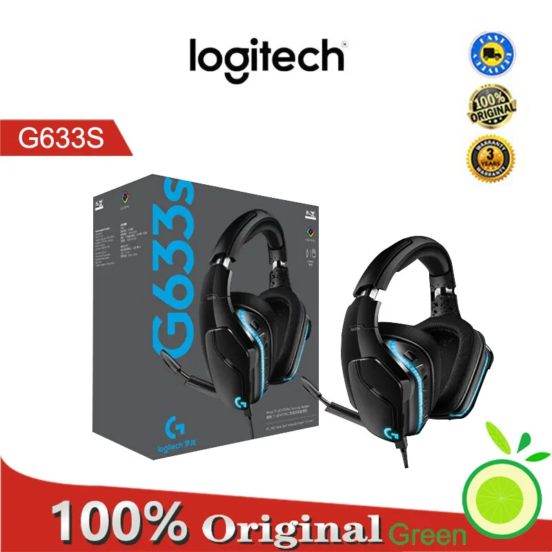 Logitech G633s 7.1 LIGHTSYNC Gaming Headset Auscultadores de baixa