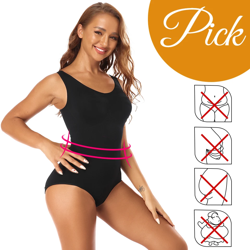 Women Shapewear Bodysuit Seamless Tummy Control Body Shaper Tank Tops Compression Shirts Waist Trainer Vest Slimming Underwear target shapewear