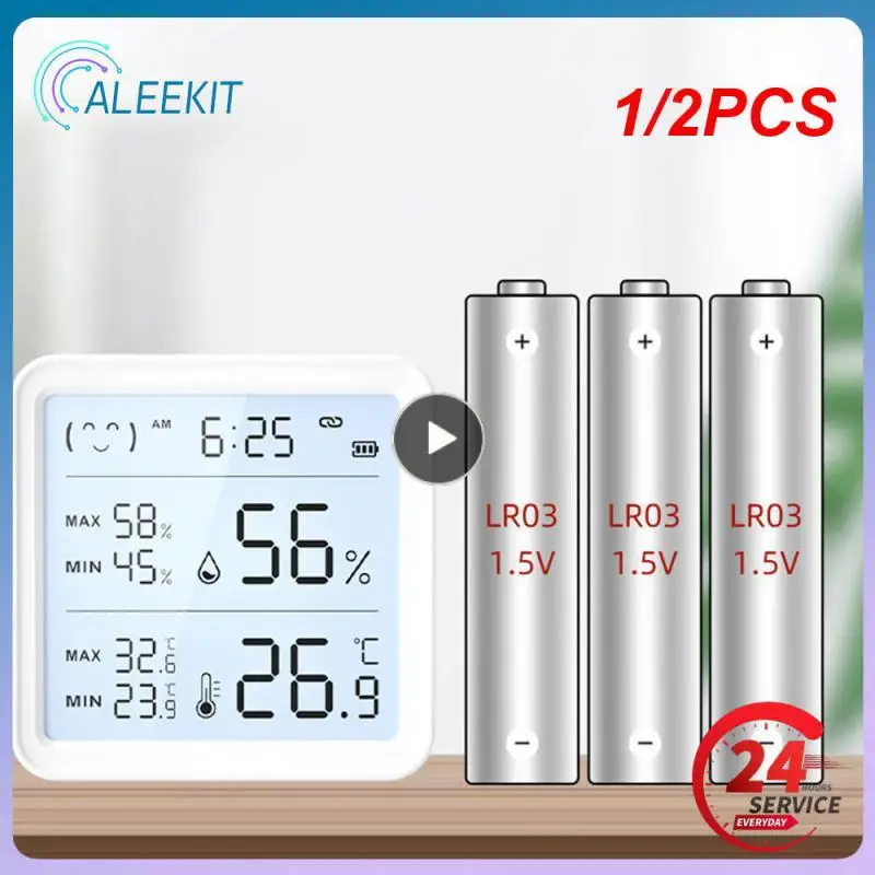 

1/2PCS Tuya Temperature Humidity Sensor with Backlight Compatible with APP Remote Control Thermometer Hygrometer