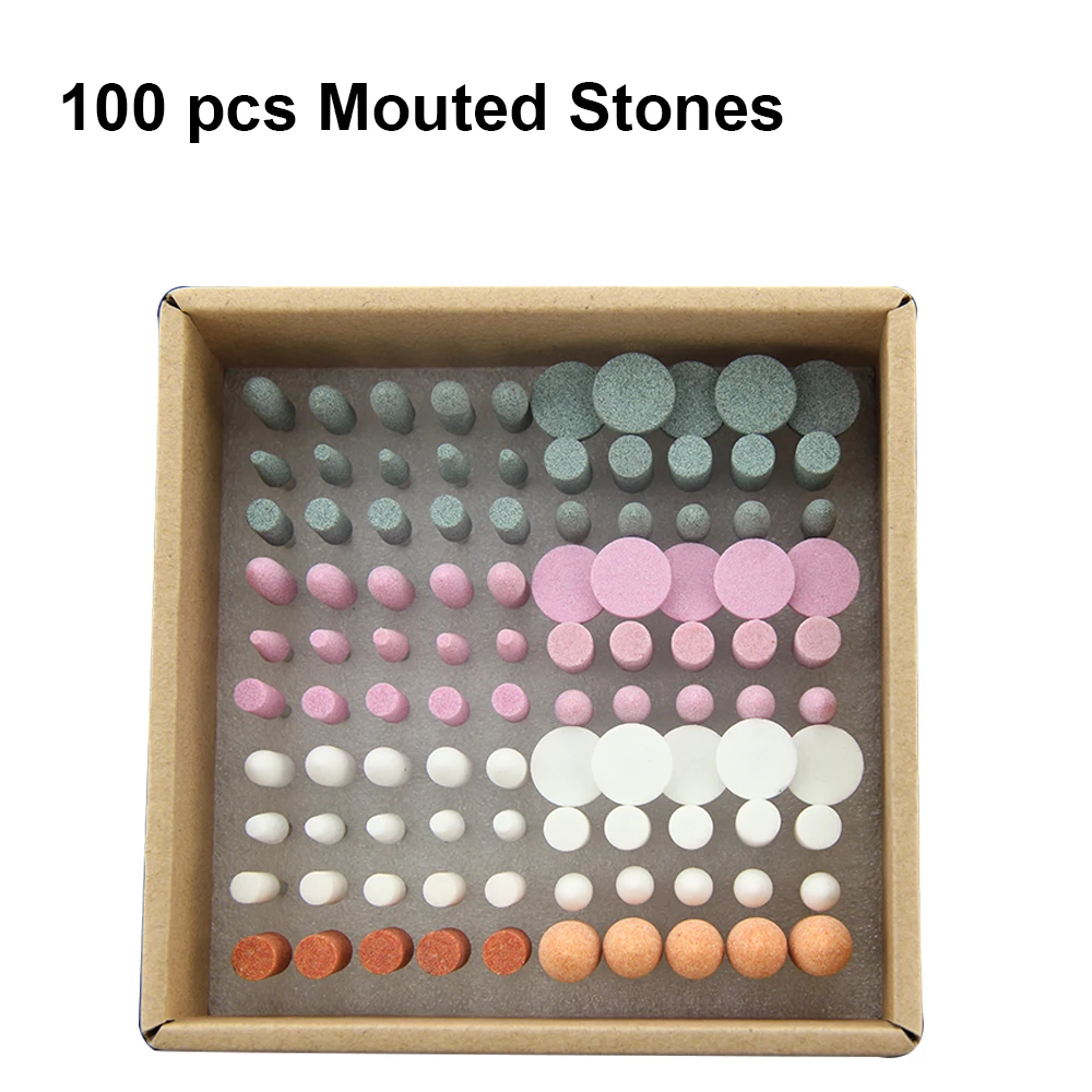 JNSUR100PcsSetHotHPMoutedStonesDentalGrindingKitTechnician