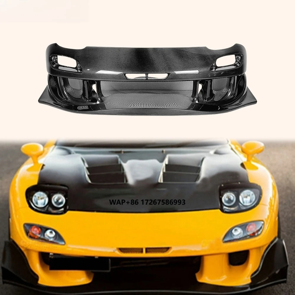 For Mazda RX-7 FD RX7 FD3S RE-GT Style Carbon Fiber Front Bumper Body ...