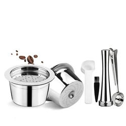 Refillable Eco-Friendly Stainless Steel Reusable Coffee Capsule (2pcs-t-s)
