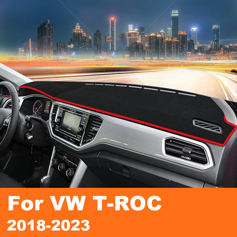 

Для Volkswagen VW T-ROC T ROC 2018-2020 2021 2022 2023 крышка приборной панели автомобиля, затеняющий коврик, Солнцезащитный коврик, ковер, принадлежности, аксессуары