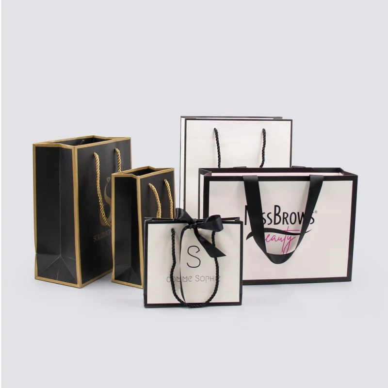 Cheap Custom Cardboard Bags, Wholesale Custom Shopping Paper Bags