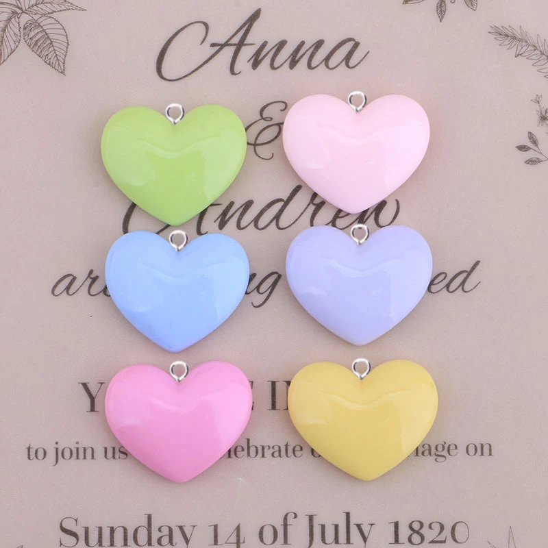 10 Pz Macaron Sweet Love Heart Charms Per Creazione Di Gioielli Patch Pendente In Resina Orecchini Fai Da Te Portachiavi Gioielli Per Capelli Moda C88