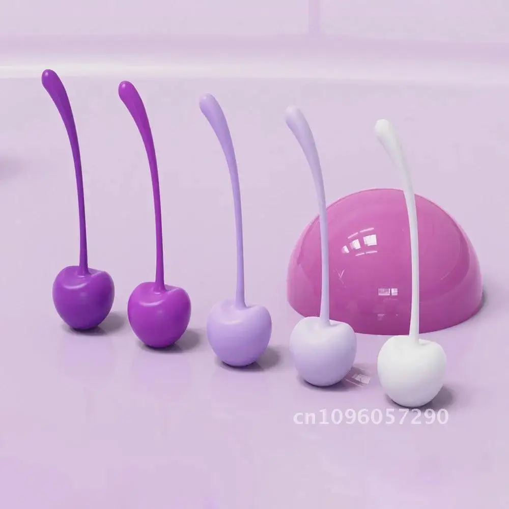 5pcs/Set Safe Silicone Exercise Kegel Geisha Ball Ben Wa Ball Vaginal Vagina Toys Massage Trainer Purple Sex Tighten Balls Kegel