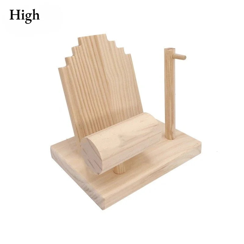 Wood Jewelry Display Stand Home Decor Organizer T-Bar Rack Showcase for Counter Necklace Bracelets Home Earrings