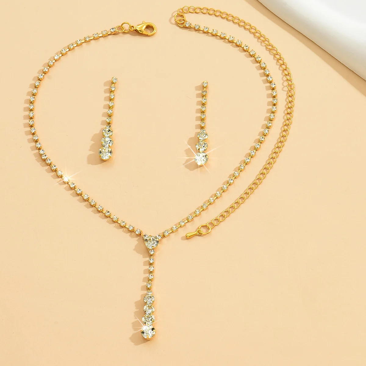 3PC Women's Trendy Copper Claw Chain Series Minimalist Necklace Earrings Jewelry Set Wedding Banquet Party Holiday Gift jewelry sets jewelry set