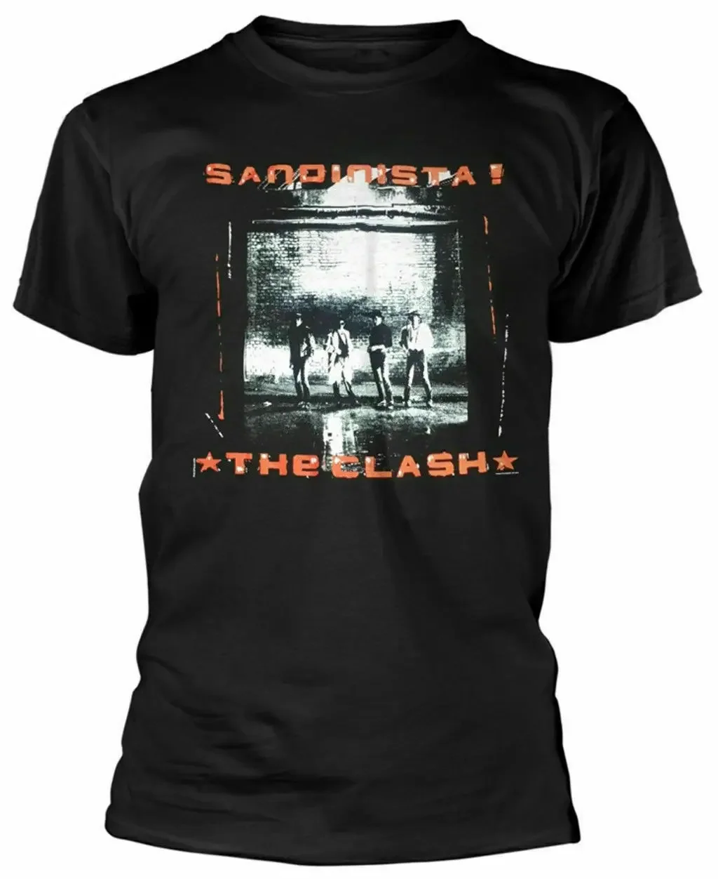 

Official The Clash T Shirt Sandinista Mens Black Punk Rock Meettal Classic Tee