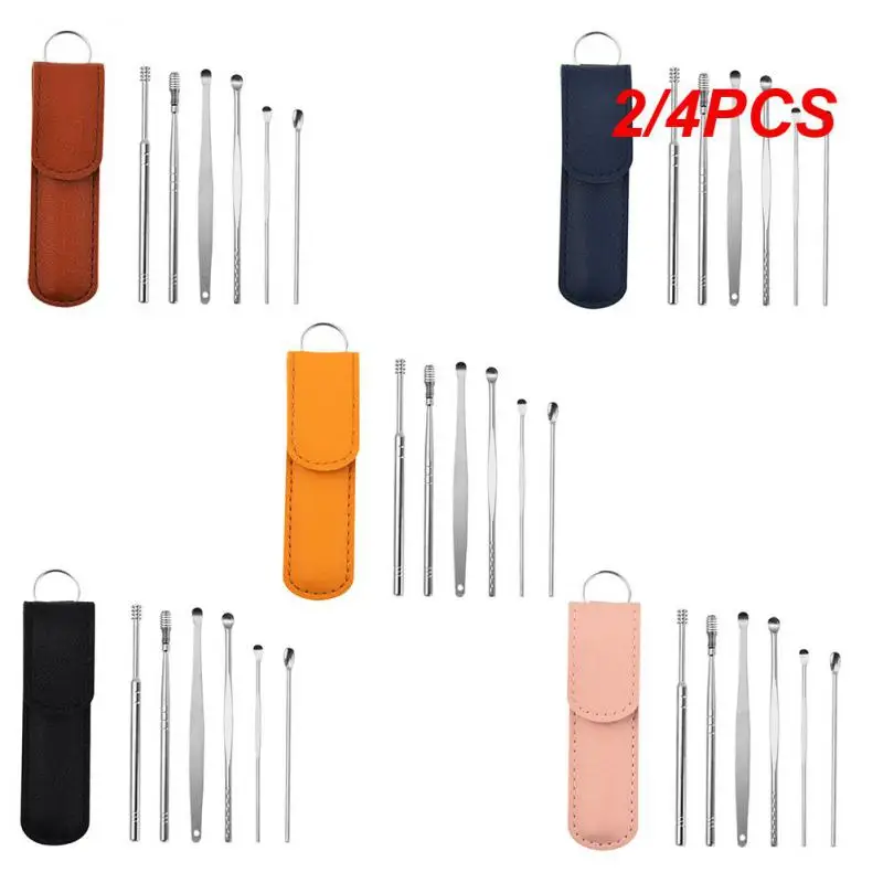 

2/4 шт., набор ушных ложек из нержавеющей стали