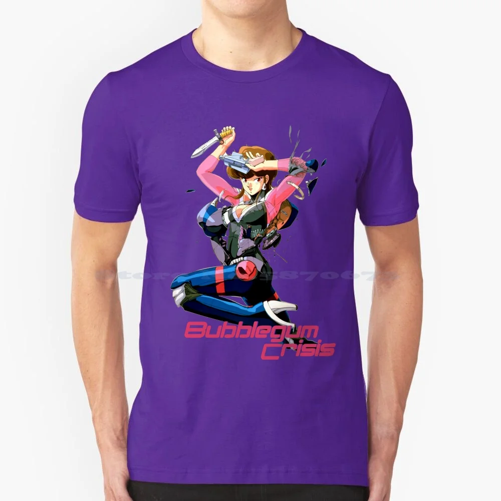 Bubblegum Crisis T Shirt 100% Cotton Tee Anime Bubblegum Crisis