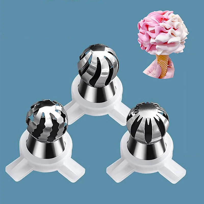 

1Pc Ice Cream Machine Universal Modeling Cap For Ice Cream Flower Shape Hat Ice Cream Machine Accessories Cake Tools