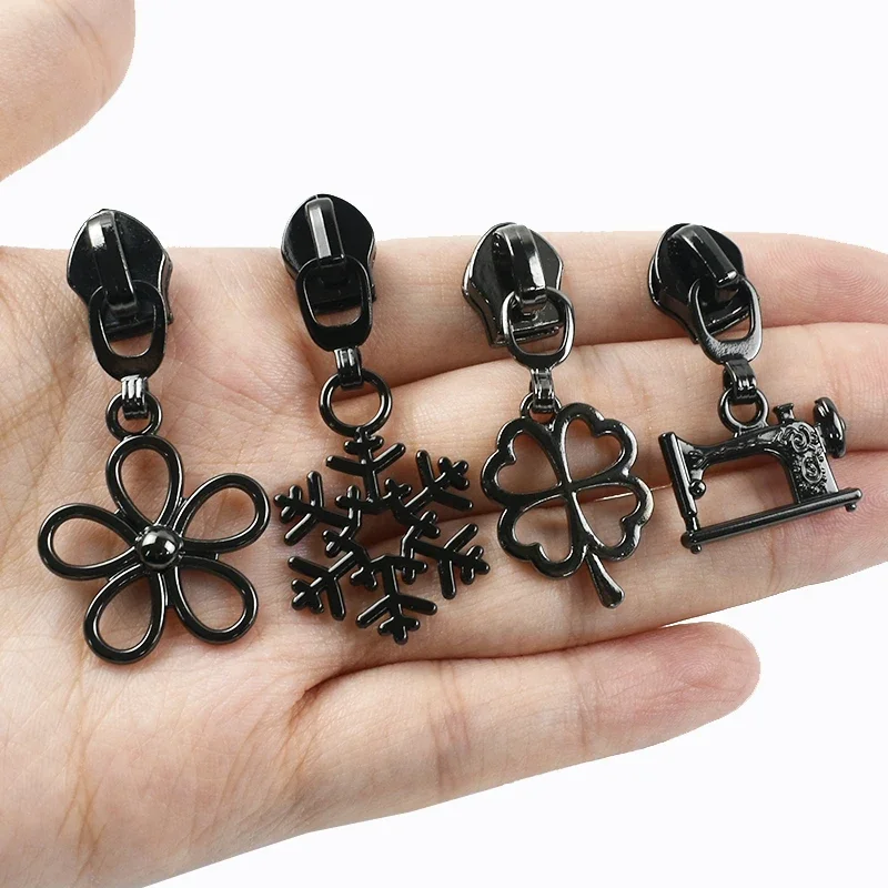 5/10Pcs Bag Zippers Repair Slider for 5# Nylon Zip Backpack Closure Zipper Puller Head Purse Replacement Zips Lock Accessories
