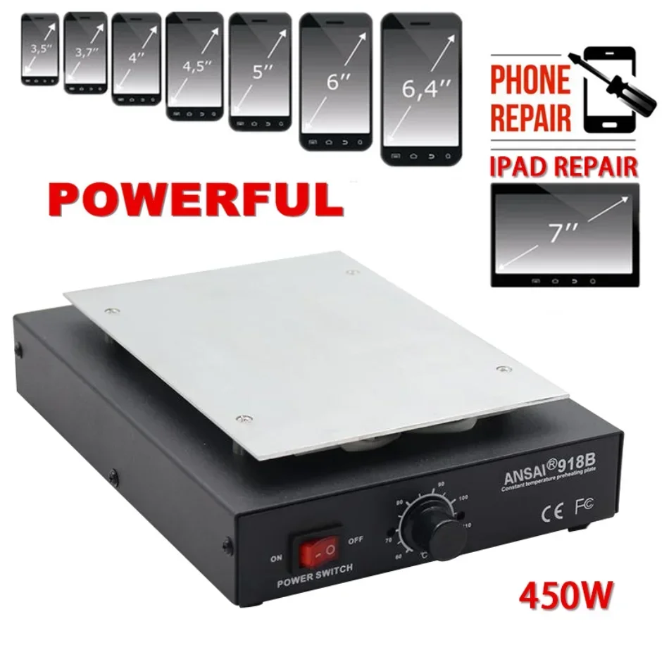450W LCD Screen Separator Machine Heating Platform Phone Repair Machine Auto Heat Station Screen Splitter Heating Stage