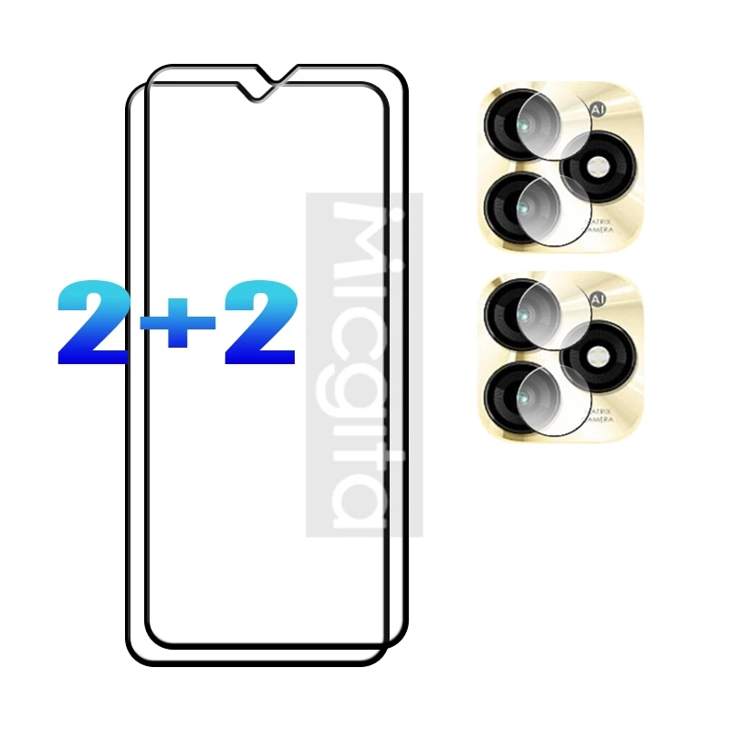 Premium Full Glue Screen Protector with Anti-Scratch Glass & Soft Fiber Lens Film