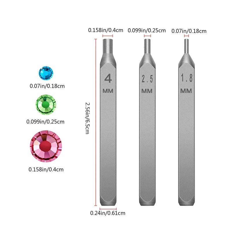 Flat Back Crystals Setter Rectangle Stamping Bar 3 Size Jewelry Stamping Tool Dropship