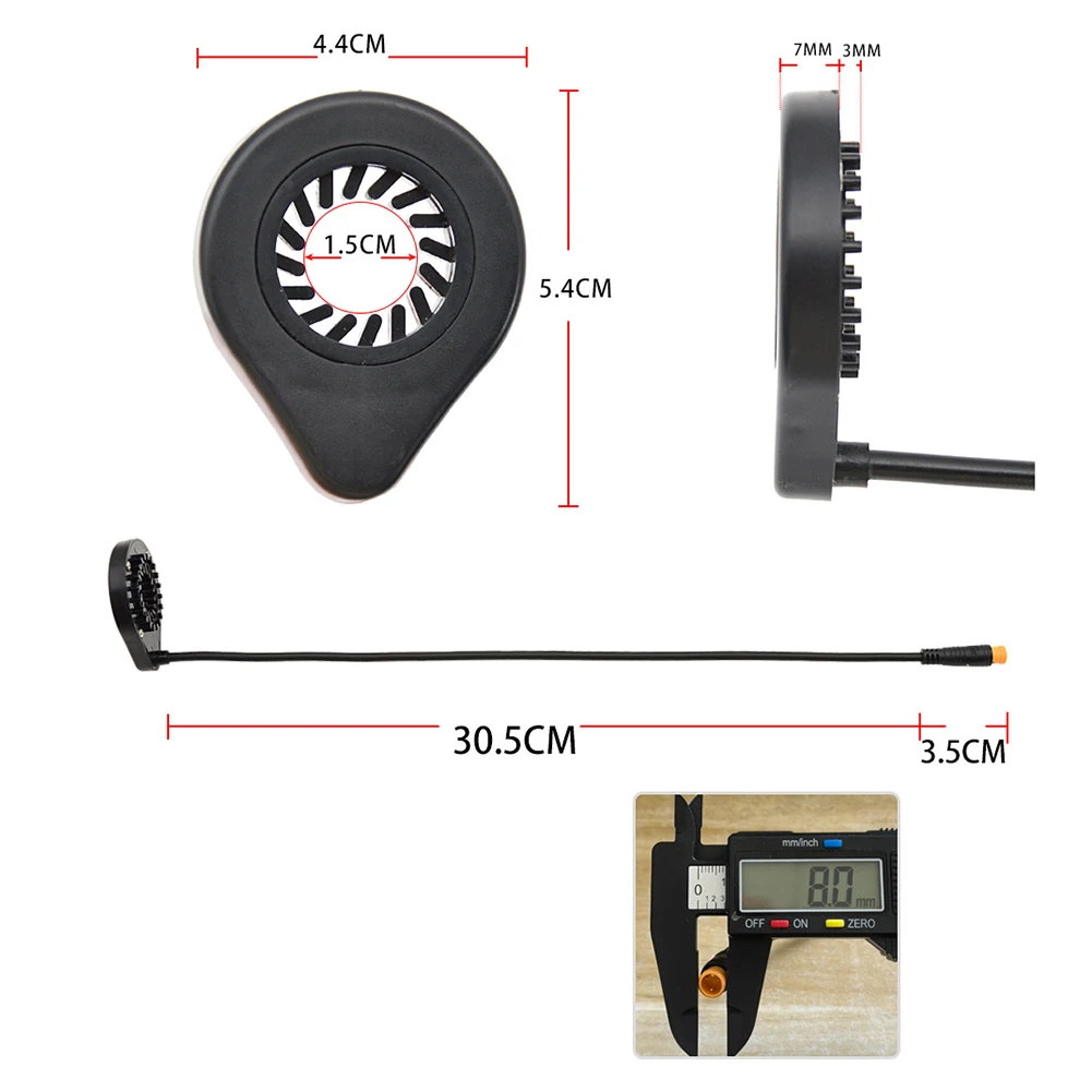 Elektrisches Fahrrad 12-Magnet-Doppel-Hall-Pedalassistenzsensor Wasserdichtes PAS-System-Sensor für E-Bike E-Scooter Geschwindigkeitssensor-Teile ﻿ – Detail 4