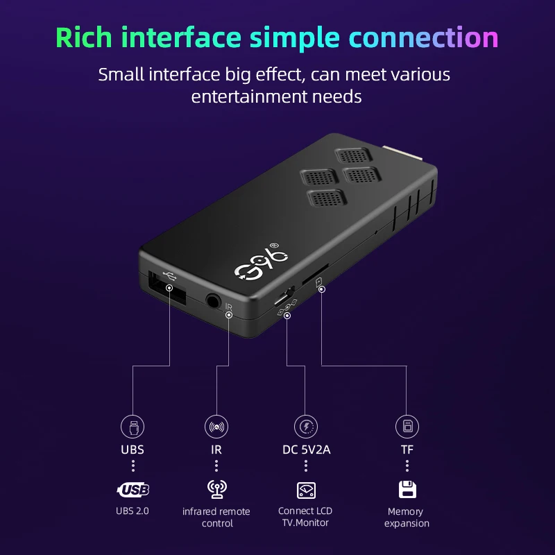 TV Stick Global Version ATV android 13.0 8k smart TV Stick voice control Dual 2.5G5G Wifi Multi Language 2GB RAM 16GB ROM Portable stick