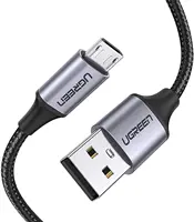 Ugreen مضفر المصغّر USB البيانات & كبل شحن (50 سنتيمتر)-أسود (ZN-0112)