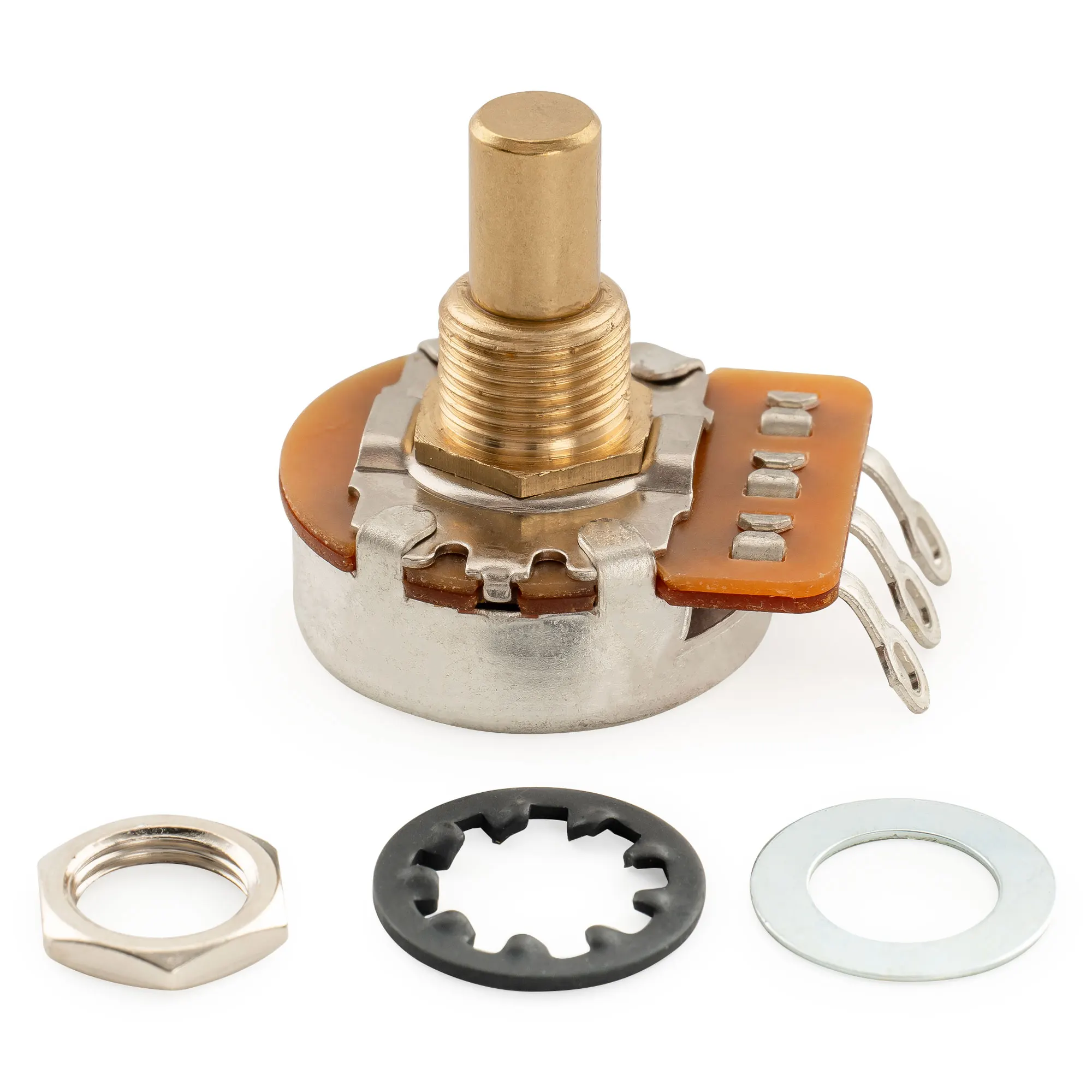 Musiclily Pro HD A250K/B250K/A500K/B500K/A1M/B1M Potentiometer aus Vollmessing mit Kurzem Schaft 1/4 Zoll Audio Linear-Taper-Potentiometer – Detail 26