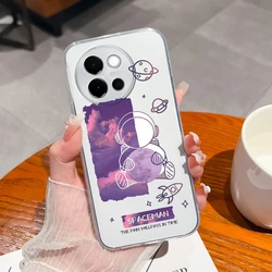 Lovely Astronaut Girl Transparent Durable Shockproof Soft Phone Case for VIVO V40 Lite 5G (U271)