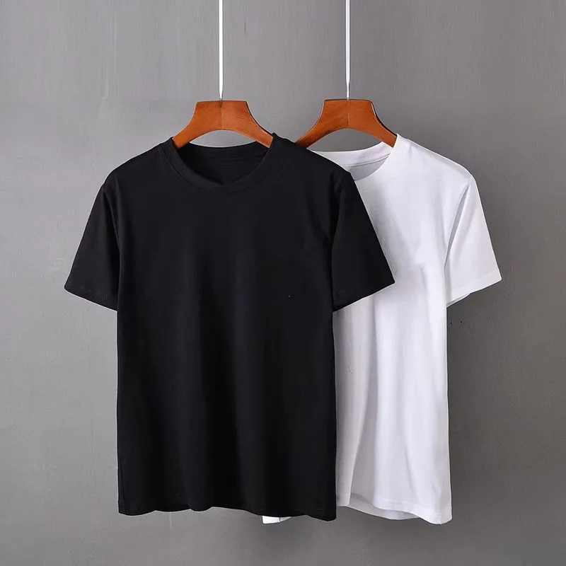 

Pure Cotton T-shirt for Men and Women Simple and Casual Versatile Loose Fitting Short Sleeved Oversized Clothes Top Summer