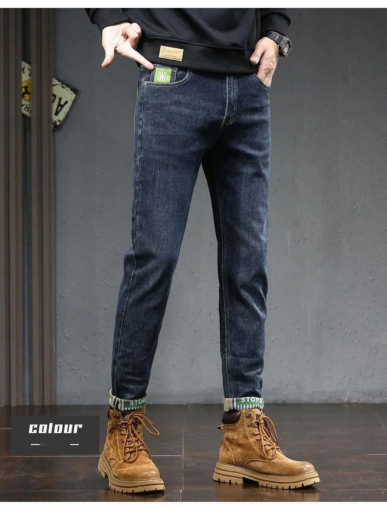 Herren Jeans Slim Fit Gerade Geschnitten Mit Elastan Für Herbst_voghion.com