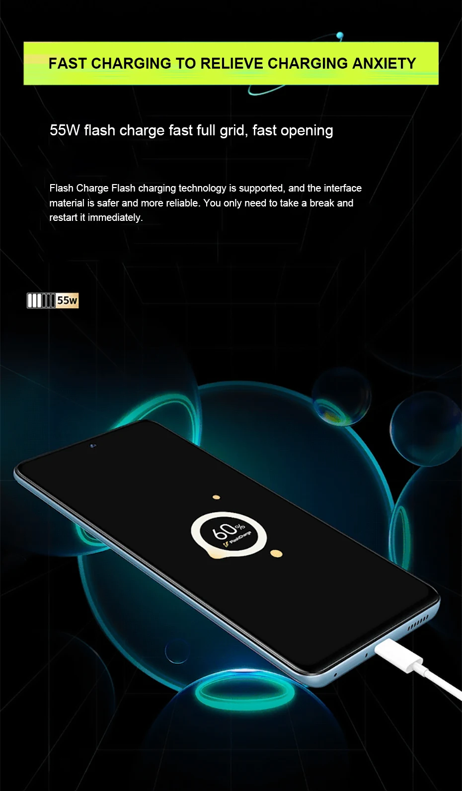 Original New IQOO NEO 5 SE Smartphone Snapdragon 870 4500 mAh 55W Flash Charge 50MP Main Camera 6.67 Inch 144Hz Android 11 NFC gaming ram