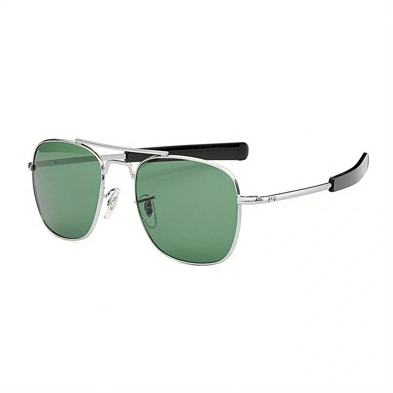 Retro-Sonnenbrille mit quadratischem Metallrahmen, modische klassische Piloten-Sonnenbrille, für Damen und Herren – Detail 5
