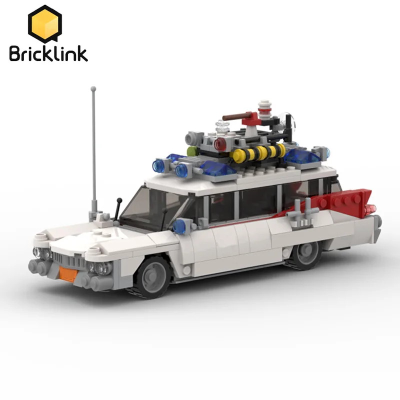 Bricklink Ideas Moc 10274 Per Cadillaced Movie Ghostbustersed Ecto-1 Technical Ghost Car Model Building Blocks Giocattoli Per Bambini Regalo
