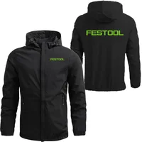 Fashion Brand Men's Jacket Windbreaker Festool tools printing Casual Loose Coat Trend Spring Autumn Hooded Charge Coat Jacket 1