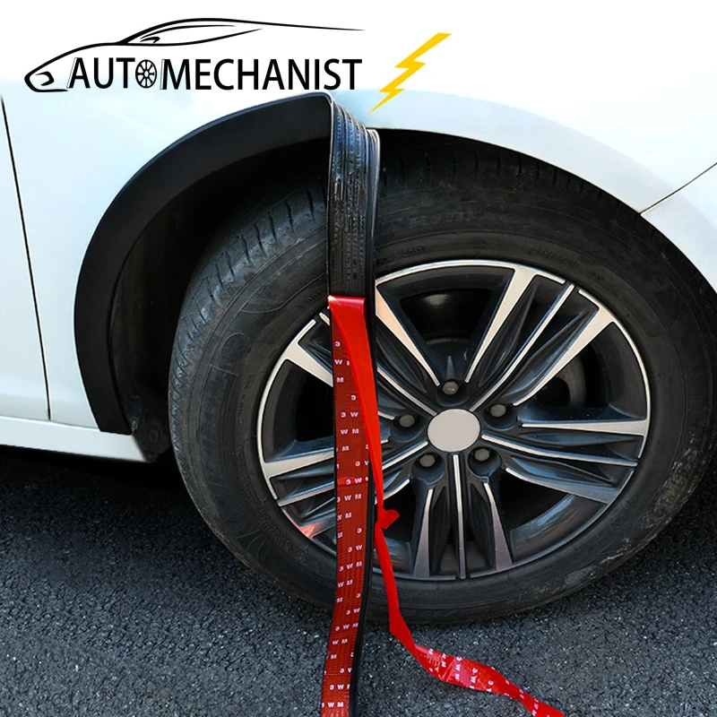 Universal Rubber Fender Flares For Car Wheel Eyebrow Protector Lip Wheel Arch Trim Arch