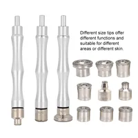 Replacement Dermabrasion Tips Filter Replacement Microdermabrasion Dermabrasion Tips with Handle Stainless Steel Filter Set 2